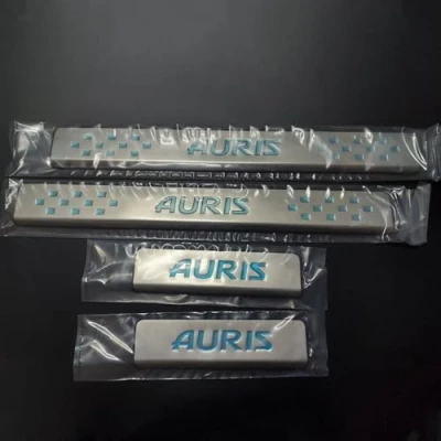 Image of QFYANXUAN 4 Pcs Car Door Sill Scuff Plate for Toyota Auris 2022 2021 2020 2019 2018 2015, Stainless Steel Kick Plates Threshold Styling Accessories