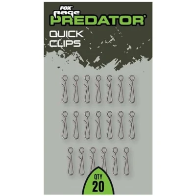 Image of Fox Rage Predator Large Quick Clips FAC123 20 Per Pack