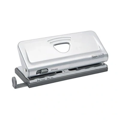 Image of Rapesco 1344 Adjustable 6 Hole Organiser/Diary Punch, 10 Sheet Capacity, Silver