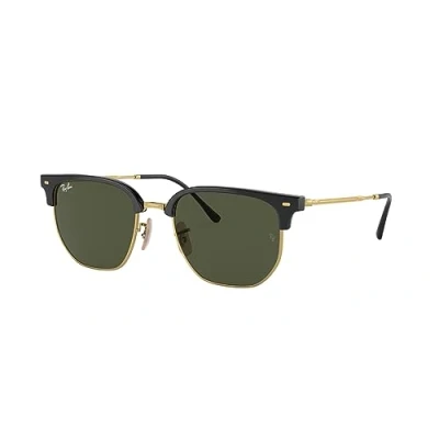 Image of Ray Ban NEW Clubmaster Unisex Sunglasses, Size: 53, Black on arista