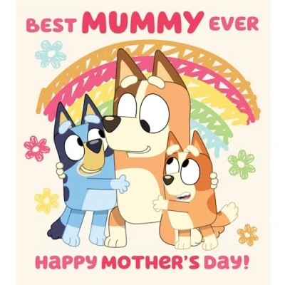 Image of Bluey Happy Mother&#039;s Day card Mummy With Love on mothers Theme