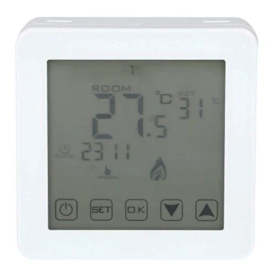 Image of Fdit Digital Thermostat, Wall mounted Programmable Heating Thermostat LCD Screen Electric for Home Room Temperature Controller