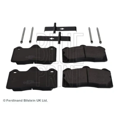 Image of A132J0002S Brake pad set BLUE PRINT ADT342211 Rear Axle excl. wear warning contact with anti squeak plate, fastening material