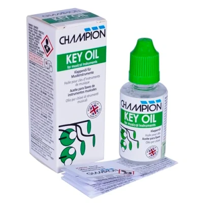 Image of Champion Key Oil Lubricant For Clarinet, Oboe, Bassoon, Flute &amp; Saxophone Work. Maintenance Care Musical Instrument Lubricating Made In The UK With Safe Caps. (30ml)