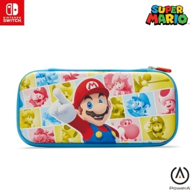 Image of PowerA Slim Case for Nintendo Switch, Switch Lite &amp; OLED Model, Protective Pouch with 10 Game Cards Storage and Built in Play Stand, Official: Mario; Mushroom Kingdom Reel