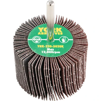 Image of York 60X40MM Al/Ox Flap Wheel P80 6MM Shank