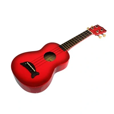 Image of &quot;Makala 133450&quot;&quot;Red Burst&quot;&quot; Dolphin Soprano Ukulele Outfit&quot;, MK SRD