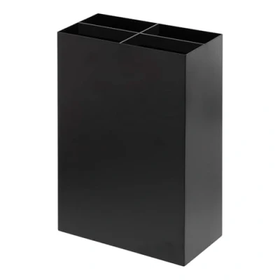 Image of Yamazaki 3452 SMART Umbrella Stand, black, Steel/Polypropylene, Minimalist, 23.5 x 12 36 cm