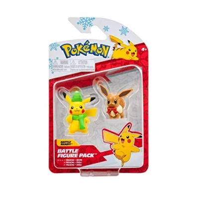 Image of Pokémon PKW2814 Battle Figure Pack Winter Pikachu &amp; Eeve, Official Set