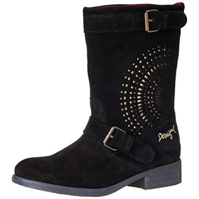 Image of Desigual Women&#039;s Shoes Muriel 14 Biker Boots, Black (2000 Negro), 3.5 UK