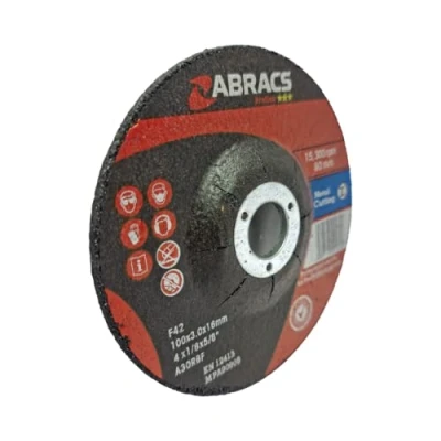 Image of Abracs Cut Off Wheels Thin Metal Cutting Discs For Angle Grinders 100mm x 3.0 16mm (4&quot;) 5 Pack