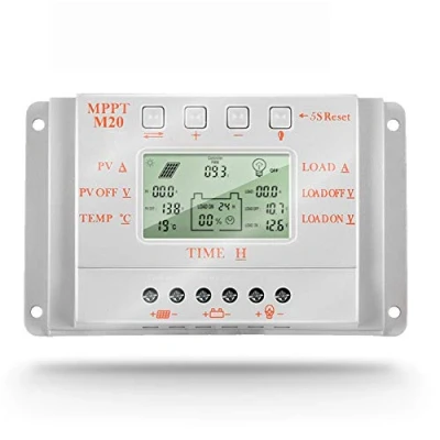 Image of SolaMr 20A Solar Charge Controller 12V/24V Auto Identification Voltage Intelligent Regulator with LCD Display M20