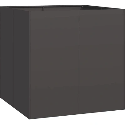 Image of vidaXL Planter Black 80x80x80 cm Steel