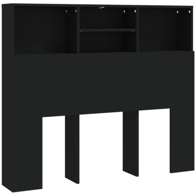 Image of vidaXL Headboard Cabinet Black 120x19x103.5 cm