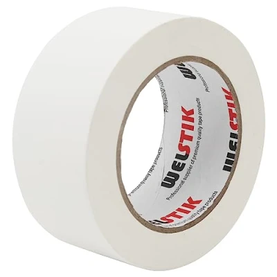 Image of WELSTIK Thin Gaff Tape 50MM*30.2M Gaffa Matt Cloth Tape, White