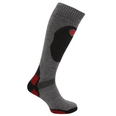 Image of Mens High Performance Thermal Ski Socks (1 Pair) (Shoe 6 11) (Light Grey)
