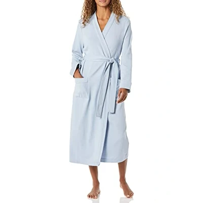 Image of Amazon Essentials Women&#039;s Lightweight Waffle Full Length Robe (Available in Plus Size), Dusty Blue, XL