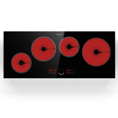 Image of Klarstein Induction Hob, 6500W Electric Hob Cooker, 4 Ring Pan Built in Table Top Cookers w/ Hobs, Touch Control, Heater Cooktops, Hot Plates for Cooking