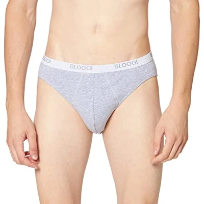 Image of Sloggi Mens Basic Midi Slip, Grey, 32 UK