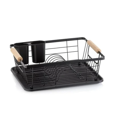Image of kela Dish Drainer, Metal, Black, 9 Teller / 3 Gläser