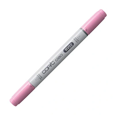 Image of COPIC Ciao Coloured Marker Pen (RV 02) Sugar Almond Pink, For Art &amp; Crafts, Colouring, Graphics, Highlighter, Design, Anime, Professional Beginners, Supplies Colouring Books