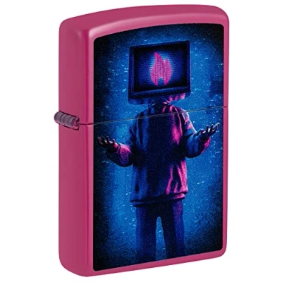 Image of Zippo Flame TV Man Design Frequency Pocket Lighter
