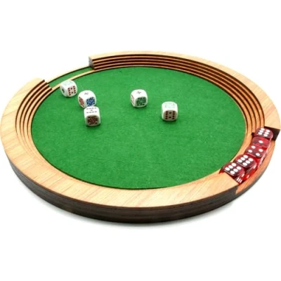 Image of Brimtoy Wooden Dice Tray, Poker