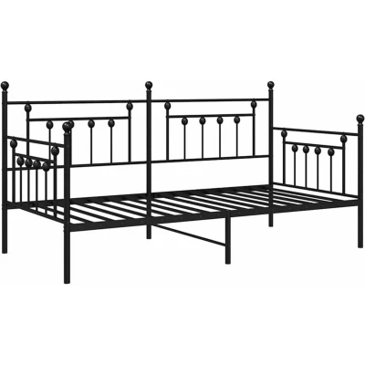 Image of vidaXL Daybed Frame Black 100x190 cm Steel
