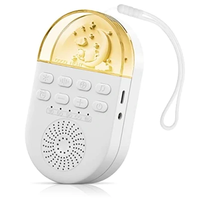 Image of White Noise Machine for Baby Adults Kids Sleeping, Sleep Sound with Night Light, Timer, 24 Soothing Sounds Home Office Travel