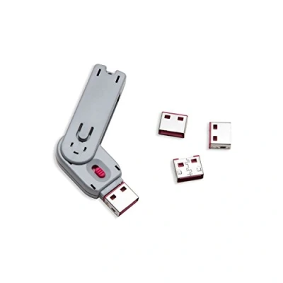 Image of Syba USB Port Blocker with Key and Locks, red