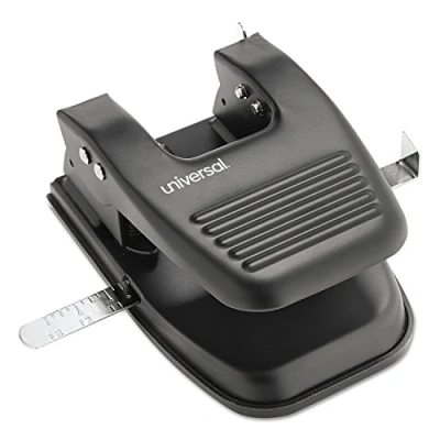 Image of Sparco SPR00785 Hole Puncher, 2HP, 1/4 Inch Size, 2 3/4 Center, 30 Sheet Capacity, Black