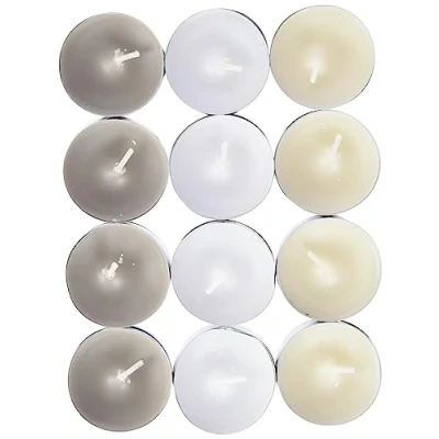Image of Spaas 24 Scented Tealights Assorted Colours, 4.5 Hours, White Cake Vanilla