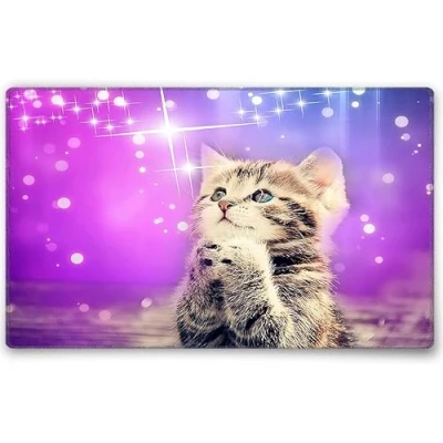 Image of Silent Monsters Mouse Mat Size M (360 x 250 mm), Pad Design: Cat, Stitched Edges, Mousemat for Office and Gaming, Mousepad Non Slip Rubber Base, Desk