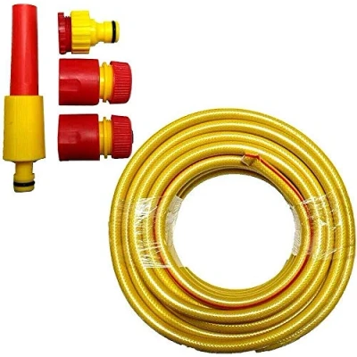 Image of Marksman 15M Metre Reinforced Hose Pipe Reel Hosepipe Water Garden Watering