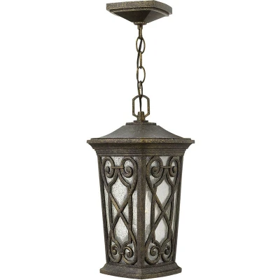 Image of Enzo 1 Light Small Outdoor Ceiling Chain Lantern Autumn IP44, E27