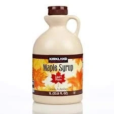 Image of Kirkland Maple Syrup, 100% Pure and Natural, Grade A, Amber Taste 1L (case of 2)