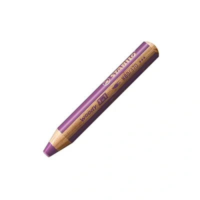 Image of Multi Talented Pencil STABILO woody 3 in 1 Pack of 5 Lilac