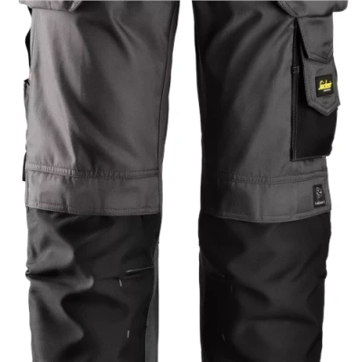 Image of Snickers Craftsmen Holster Pockets Trousers, DuraTwill Muted Black/Black Waist 38&quot; Inside leg 28&quot;