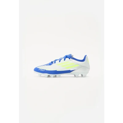 Image of adidas Unisex F50 Club Football Boots FG/MG, Silver met./Solar Yellow/Lucid Blue, 12 UK