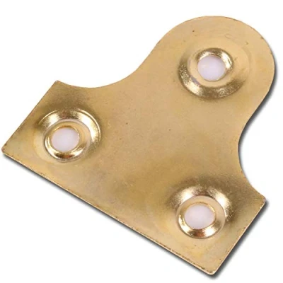 Image of 100x Round Brass Glass Hanging Plates 32mm Hang Mirrors &amp; Pictures on Walls