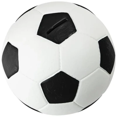 Image of HMF 4790 17 Money Box, Piggy Bank, Football Leather Look, 15 cm Diameter, black yellow
