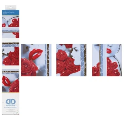Image of DIAMOND DOTZ Painting, Beginner Kit, Canvas, Rose Romance, 142x47cm