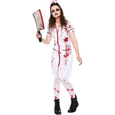 Image of (PKT) (9902685) Adult Ladies Zombie Nurse Costume (Large)
