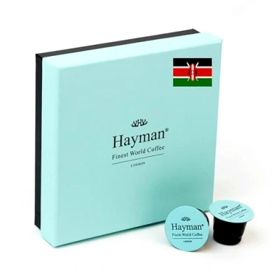Image of Hayman, 100% Kenya Kamwangi AA Kirinyaga Coffee, Coffee Pods For Nespresso Machine, 20 Espresso Capsules, Medium Roast Kenyan