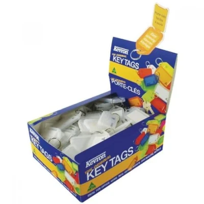 Image of Kevron Key Tags Plastic Clear Pack 100 ID5CLR100Z
