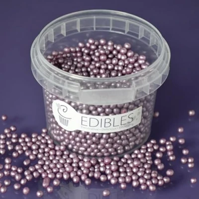 Image of Purple Cupcakes Pearls SHIMMER PLUMFUL Cake and Cupcake Sprinkles for Birthdays, Weddings all occassions