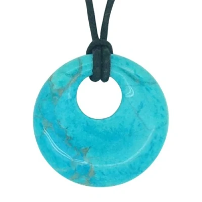 Image of Lucky Scorpio Birthstone Agogo Pendant Zodiac Astrology Gemstone Turquoise Howlite