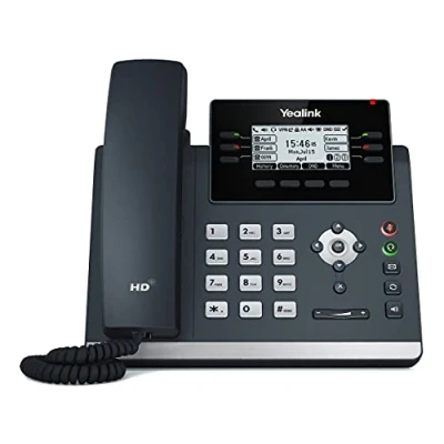 Image of Yealink SIP T42U Feature Rich IP Power over Ethernet Corded Phone with Optima HD Voice Technology and 2.7 Inch LCD Graphical Display Backlight (192 x 64 Pixel) Black