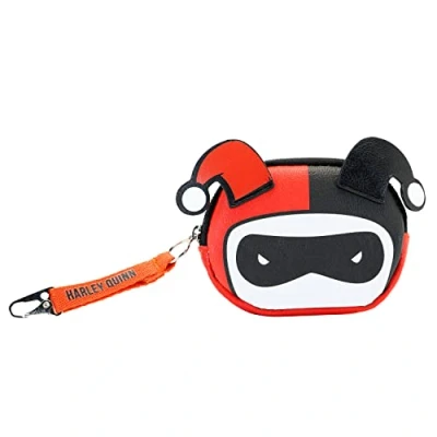 Image of DC Comics Harley Quinn Chibi Pill Coin Purse, Red, 12 x 8.5 cm