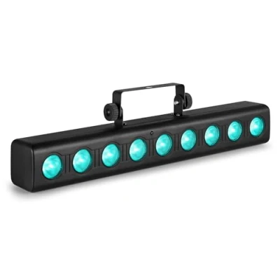 Image of Fuzzix Orion LED Light Bar Batten 9X 6W RGBW 4 in 1 LEDs DJ with Pre Programmed Shows, Sound to Mode, Remote Control &amp; Adjustable Mounting High Powered